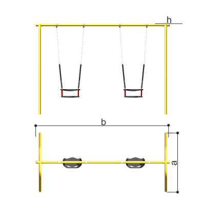 Детские качели двойные Romana 108.58.00-01