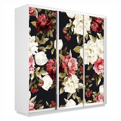 Шкаф-купе Трио-Фото (Пионы) 1800*450*2200