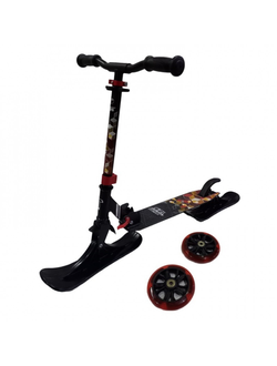Самокат-снегокат 2в1 tech team 125R-comfort black/red