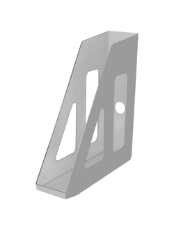 Лоток вертикальный для бумаг СТАММ "Актив" (253х70х250 мм), серый, ЛТ510