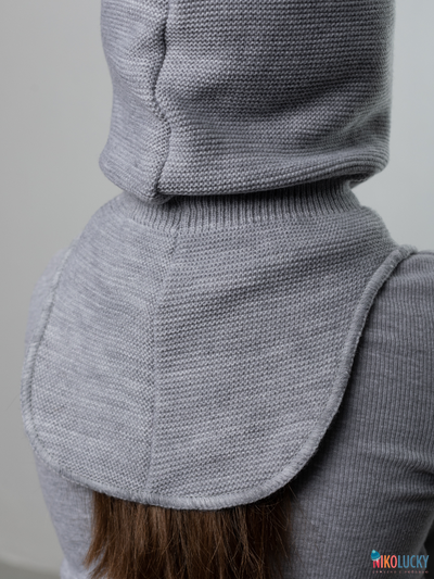 Шапка-шлем 21101-12 подклад 100% полиэстер, светло-серый 52-54