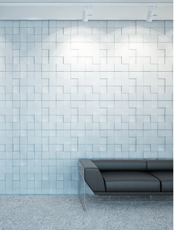 Гипсовая 3d панель "Квадрат разноуровневый"