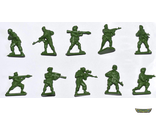 Спецназ и десантники. Зеленый полистирол, 10 фигур. (30мм)