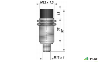 Индуктивный взрывозащищенный датчик SNI 23-10-D-P12 резьба М22х1,5
