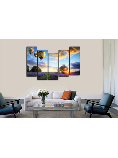 Модульная картина "Закат в полете"