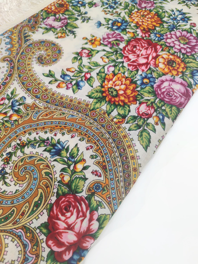 Павловопосадский платок Цветочная ария 2036-2