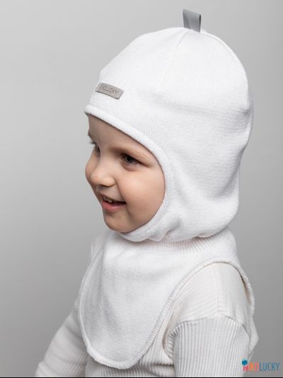 Шапка-шлем 23301-01 х/б подклад, белый 46-48