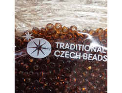 БИСЕР PRECIOSA 10/0 - 50г - 10110 ПРОЗРАЧНЫЙ ГЛЯНЦЕВЫЙ ТЕМНО-КОРИЧНЕВЫЙ