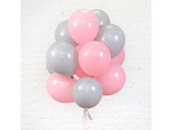 Серые и розовые шары