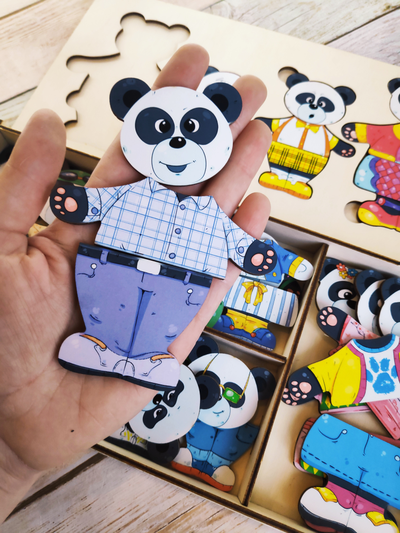 Конструктор-персонаж "Семья панд"