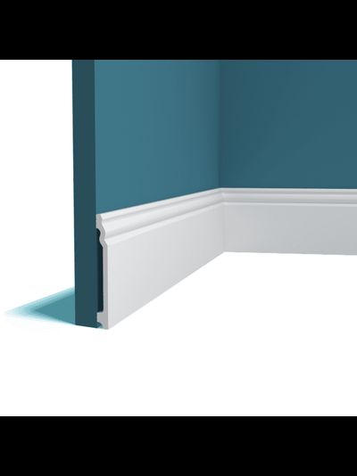 Плинтус напольный Перфект Plus P158, из дюрополимера, влагостойкий, под покраску, 2 метра