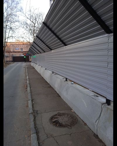 3АН строительное ограждение с козырьком