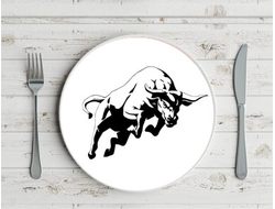 Тарелка с символикой "Быка" №9