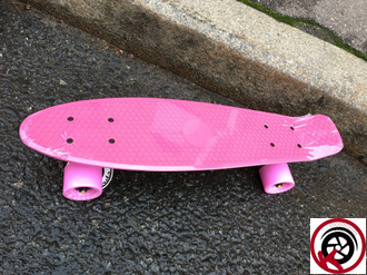 Мини-Круизер Fish Board 22" Розовый на розовых колесах