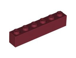 Brick 1 x 6, Dark Red (3009 / 4223789 / 4541528)