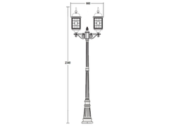 Садово-парковые фонари LONDON  2-S-08 (195см)