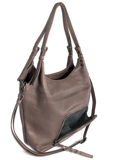 (АРТИКУЛ: 9632/8) СУМКА БОЛЬШАЯ, НАТУРАЛЬНАЯ КОЖА, ТЕМНО-БЕЖЕВАЯ, РУЧКИ И РЕМЕНЬ ЧЕРЕЗ ПЛЕЧО