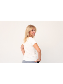 Футболка женская "SMILE" (молочный)