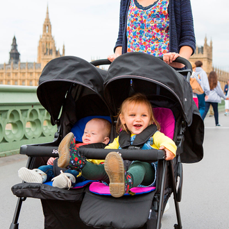 Детская коляска для двойни Joie Aire Twin – прогулки с комфортом!