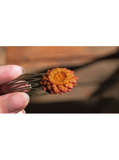 Гребень для волос "Цветок для медовой феи"