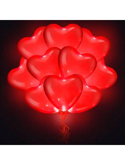 Шар 30 см Светящийся, Сердце