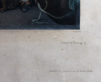 "Избалованный ребенок" гравюра, акварель, белила Jean Baptiste Greuze / Ange Louis Guillaume Lesourd-Beauregard 1840-е годы