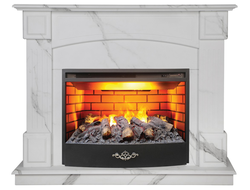 Электрокамин Carolina Marble WT с очагом 3D FireStar 25.5