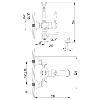 Смеситель для ванны Villa LM4812B