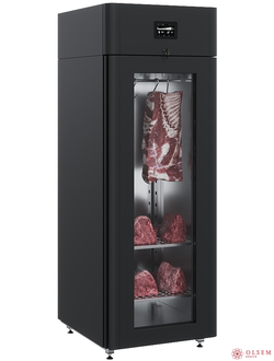 Шкаф холодильный POLAIR CS107-Meat стеклянная дверь, черный, тип 1