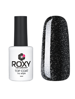 Топ без липкого слоя с серебряным шиммером - TOP COAT no wipe Т07 shine (10 ml)