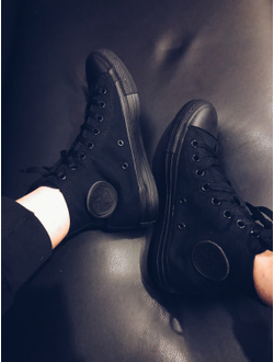 С чем носить Кеды Converse All Star высокие черные фото