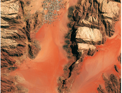 Картина обогреватель, спутниковое фото деревня Вади Рам