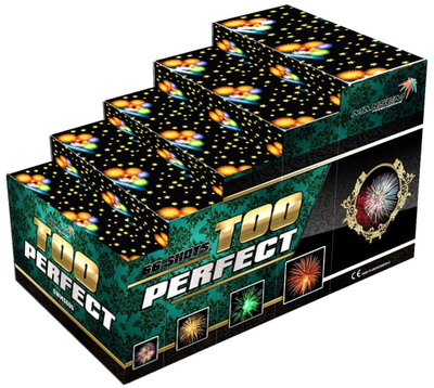Батарея салютов TOO PERFECT (0,8"; 1"; 1,2"; 1,5" / 68 залпов)