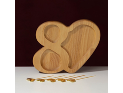 Менажница «8 Марта», берёза, в подарок набор шпажек