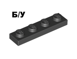 ! Б/У - Plate 1 x 4, Black (3710 / 371026) - Б/У