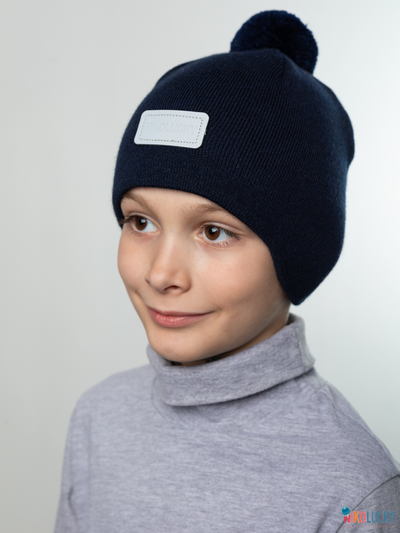 Шапка 24201-02 х/б подклад, темно-синий 54-56