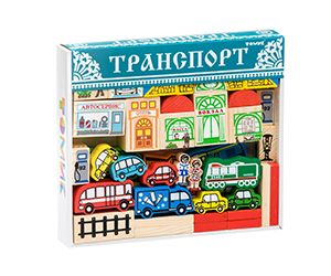 Набор игровой деревянный &quot;Транспорт&quot;, 45 деталей