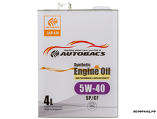 AUTOBACS Synthetic 5W40 4L мотор. синт. SP/CF