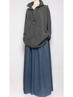 Рубашка "Вельветовая" графит р.52-58