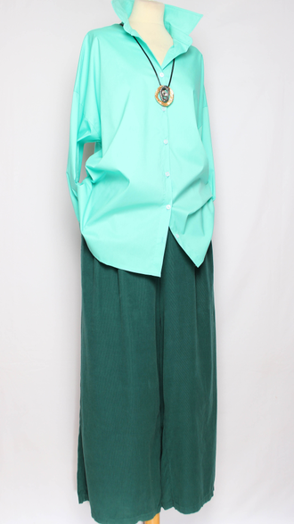 РУБАШКА "КЛАССИКА без Кармана" бирюзовая р.50-60