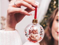 Елочный шар с фото внутри