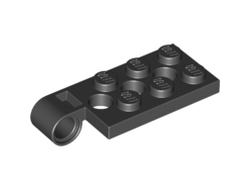 Hinge Plate 2 x 4 with Pin Hole and 3 Holes - Top, Black (98286 / 6138217)