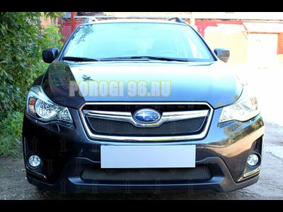 Защита радиатора Subaru XV (рестайлинг) 2016-2017 black верх