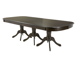 Большой обеденный стол Olivia MK-1264-TB, раскладной 260-460, Темный орех