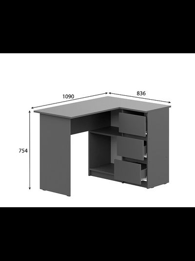 Денвер стол угловой Графит серый