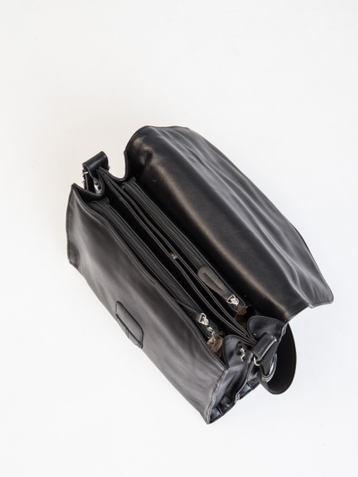 Кожаная сумка через плечо Albano black (арт. 5006-01)