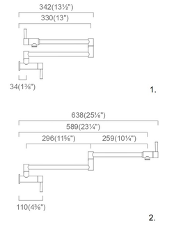 Смеситель Kantera Pot Filler KTR043-BR