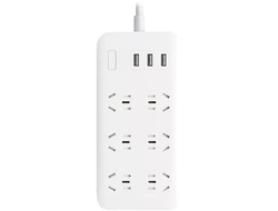 Удлинитель Xiaomi Mi Power Strip 6 with 3-Port USB 2A Fast Charge CX86-1QM (белый)