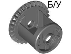 ! Б/У - Technic, Gear Differential 28 Tooth Bevel - Inner Tabs with Closed Center, Dark Bluish Gray (62821b / 4525184 / 4562210) - Б/У