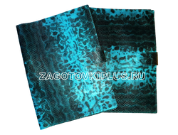 Папка для документов на застёжке из эко кожи змея